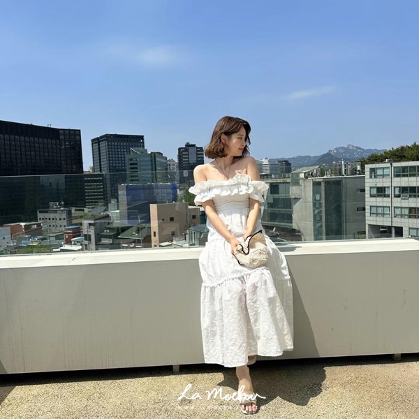 露肩蕾絲層次洋裝(闆娘清單)
